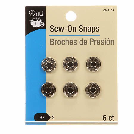 Sew-On Snaps SZ 2 Nickel