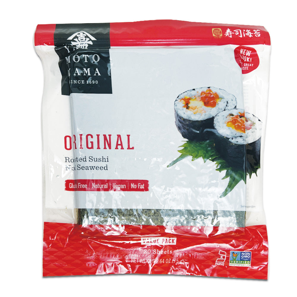 YAMAMOTOYAMA Original Roasted Sushi Nori Seaweed 30 Sheets 2.64oz (75g)