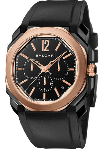 Bulgari - Octo Velocissimo - Pink Gold and DLC Stainless Steel