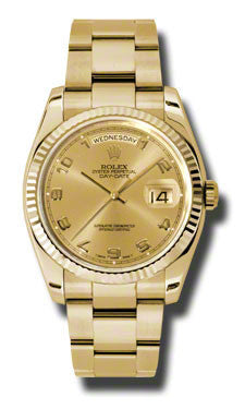 Rolex - Day-Date President Yellow Gold - Fluted Bezel