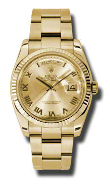 Rolex - Day-Date President Yellow Gold - Fluted Bezel