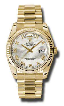 Rolex - Day-Date President Yellow Gold - Fluted Bezel