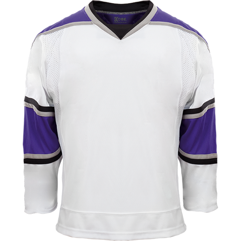 Kobe Sportswear K3G41H Los Angeles Kings Home White/Purple Pro Series Hockey Jersey