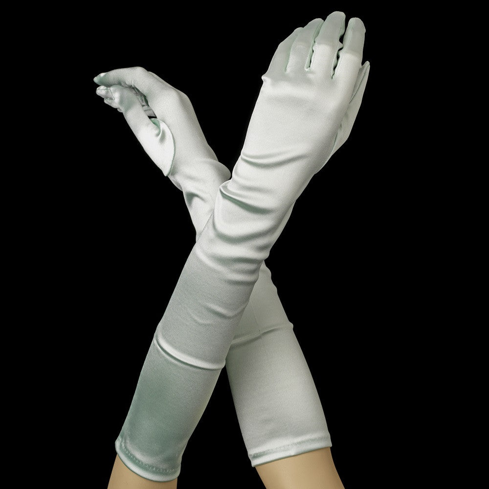 Wrist Formal Bridal Wedding Matte Satin/Satin Gloves