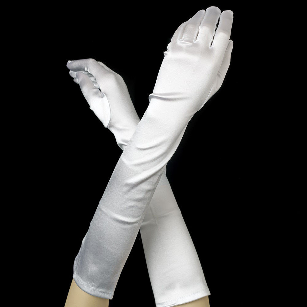 Opera Formal Bridal Wedding Matte Satin/Satin Gloves