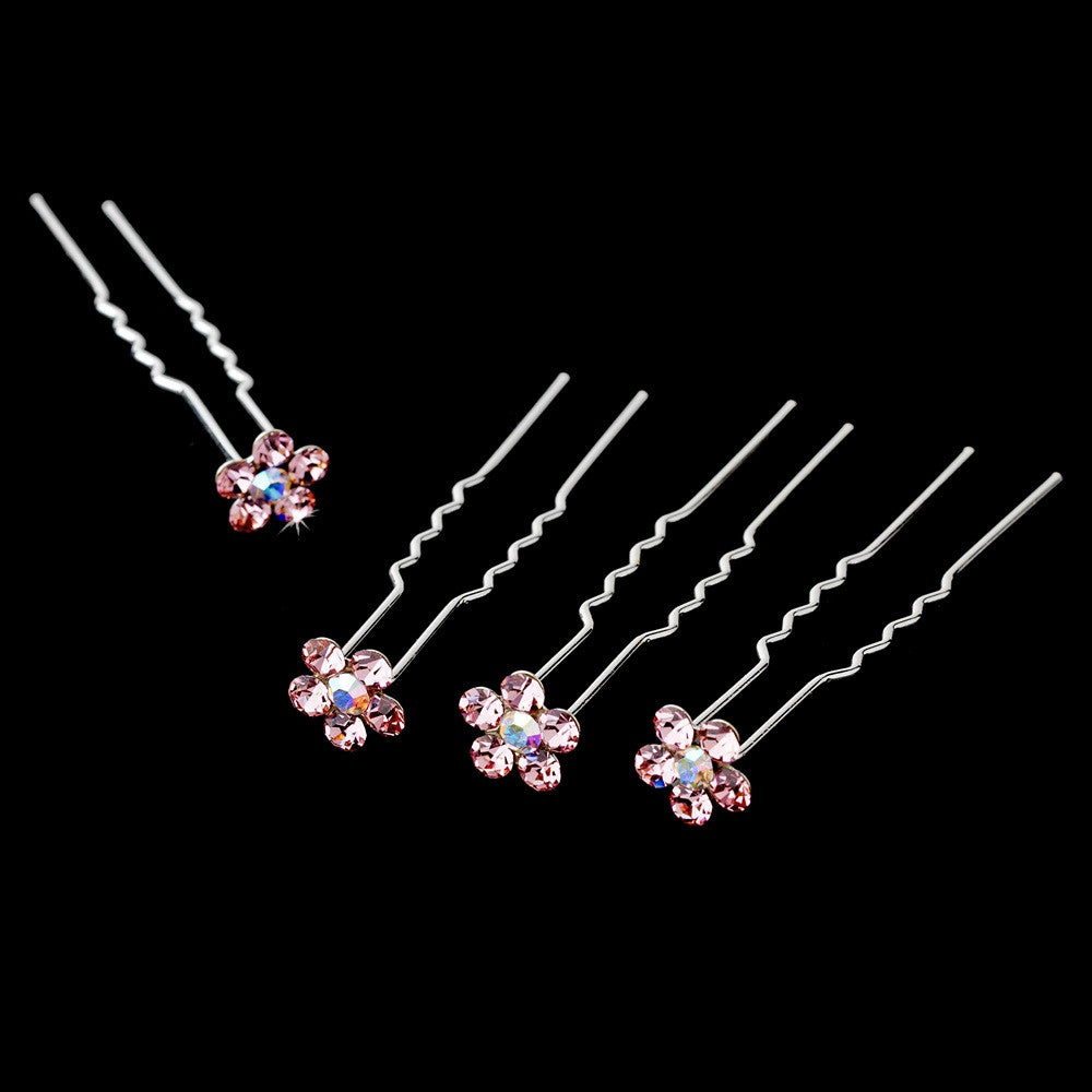 Floral Bridal Wedding Hair Accents Bridal Wedding Hair Pin 8 (Set of 12)