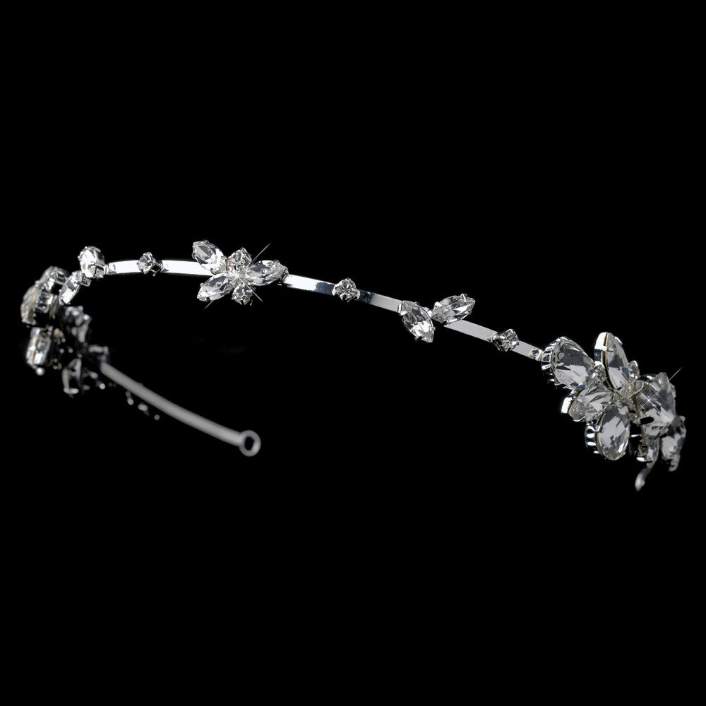 Silver Multi Cut Rhinestone Bridal Wedding Headband