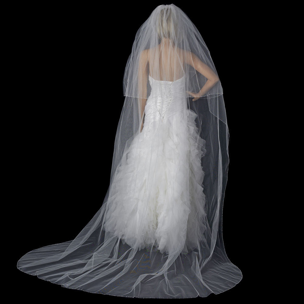 Bridal Wedding Double Layer Elbow & Cathedral Length Bridal Wedding Veil 151