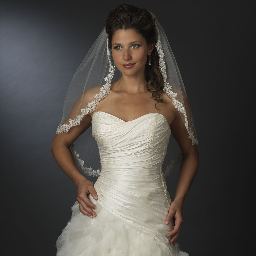 Bridal Wedding Veil 1572 1E - Single Layer Elbow Length (30