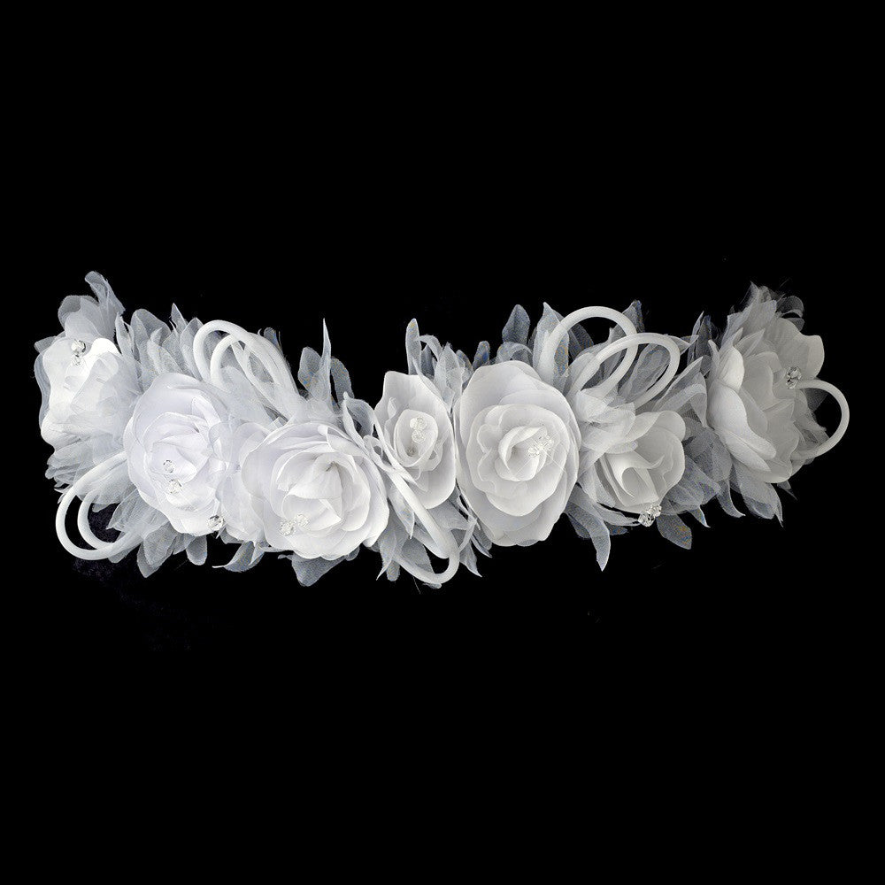 Wonderful White or Ivory Flower Bridal Wedding Shoulder/Bridal Wedding Belt Strap 1