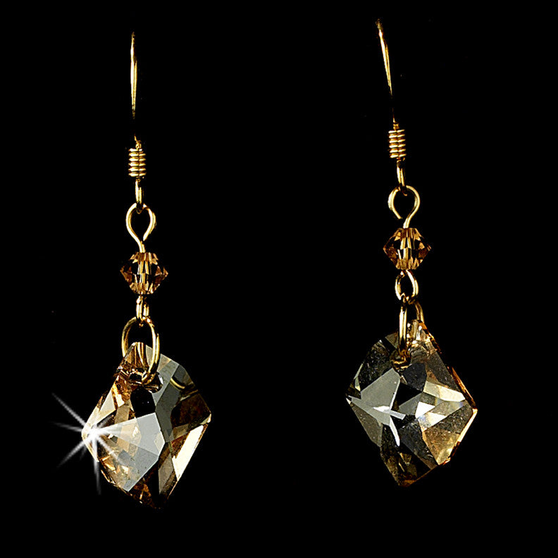 * Earring 8124 Gold Light brown