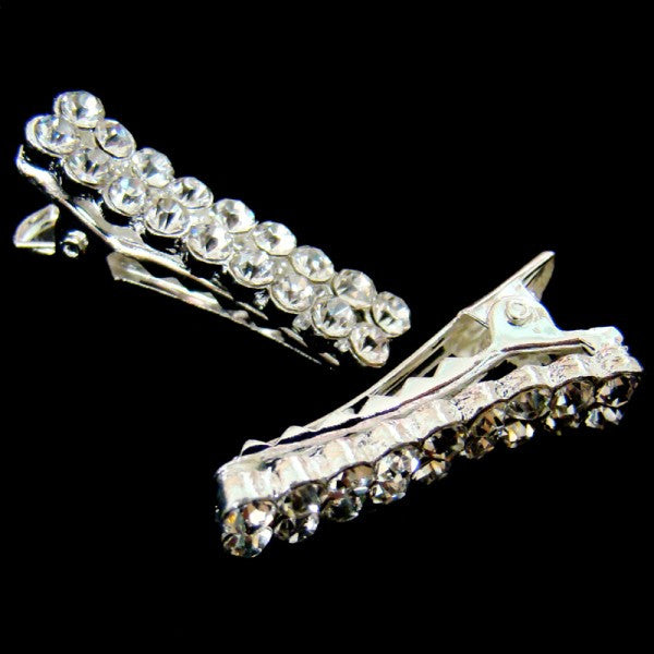 * Lovely Silver Clear Rhinestone Bridal Wedding Hair Pin 46