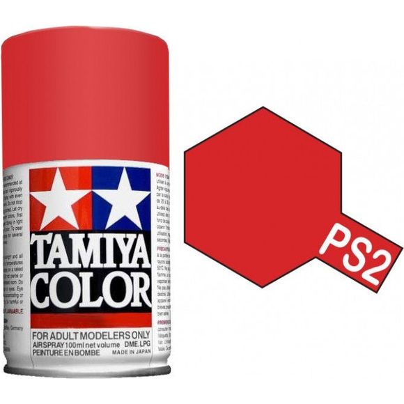 Tamiya Polycarbonate 86002 PS-2 Red Spray Paint Aerosol 100ml