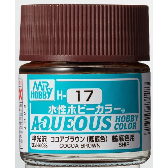 GSI Creos MR. Hobby Aqueous H17 Coco Brown 10mL Semi-Gloss Paint