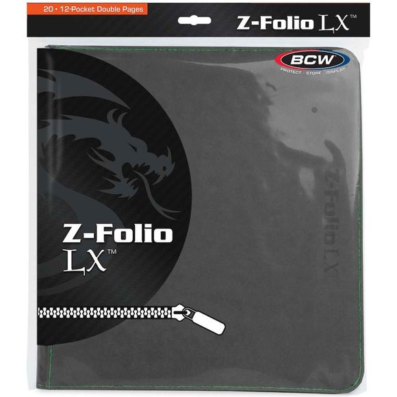 BCW Z-Folio 12-Pocket LX Album - Gray