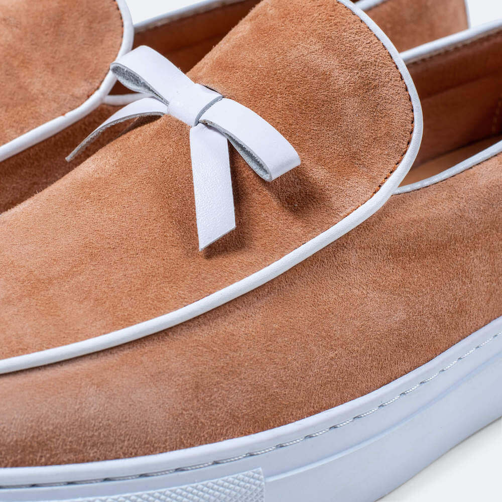 Odell Tan Suede Belgian Loafer Sneakers