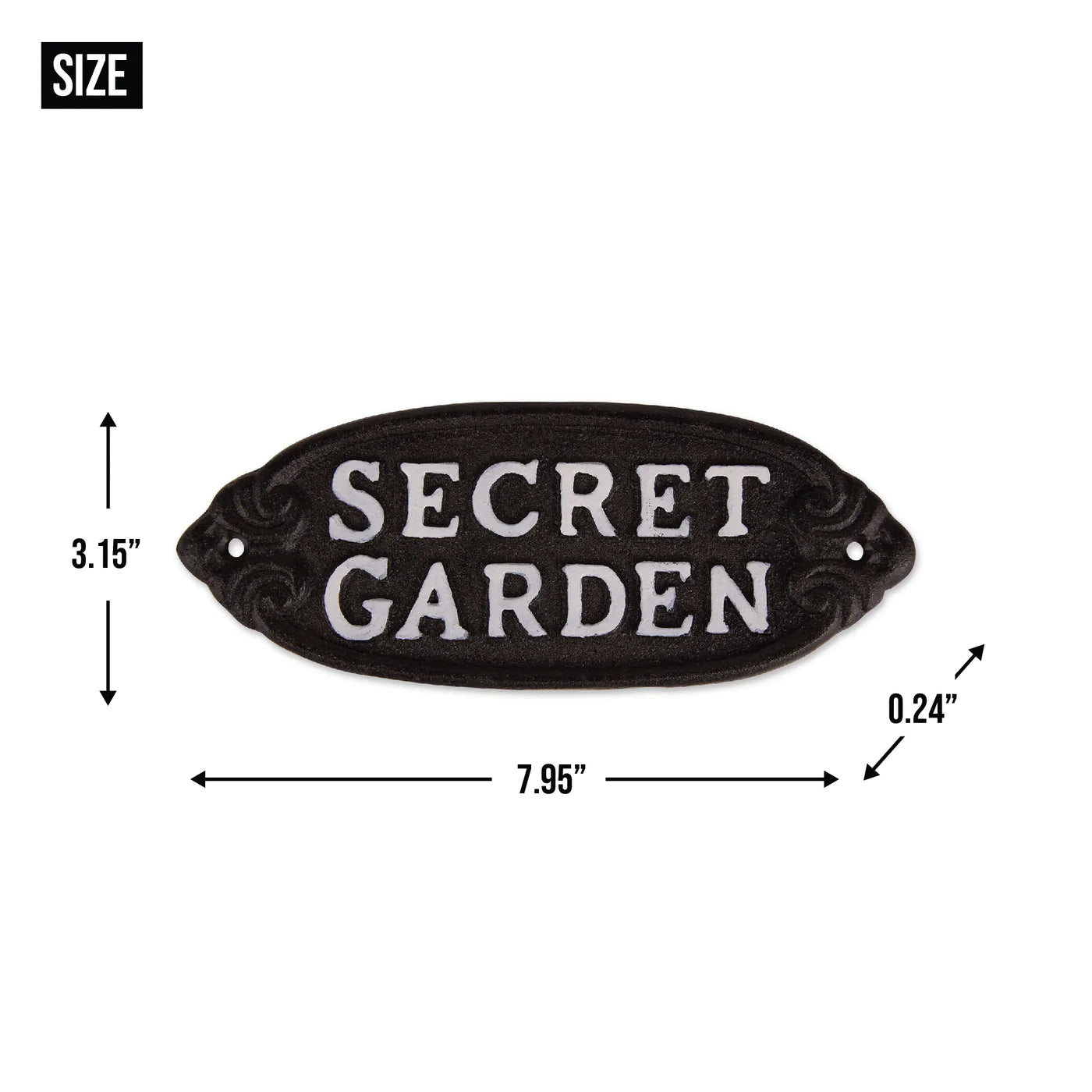 Secret Garden Cast Iron Sign