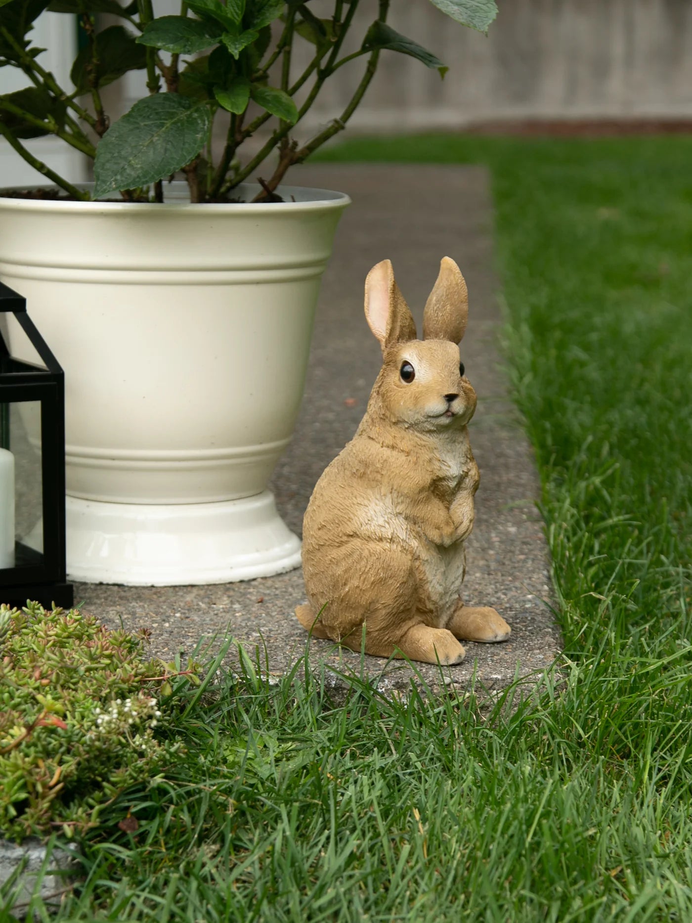 Curiously Cute Rabbit Garden Figurine