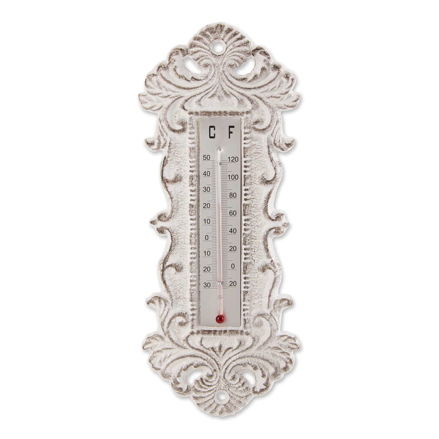 Ornate Cast Iron Wall Thermometer