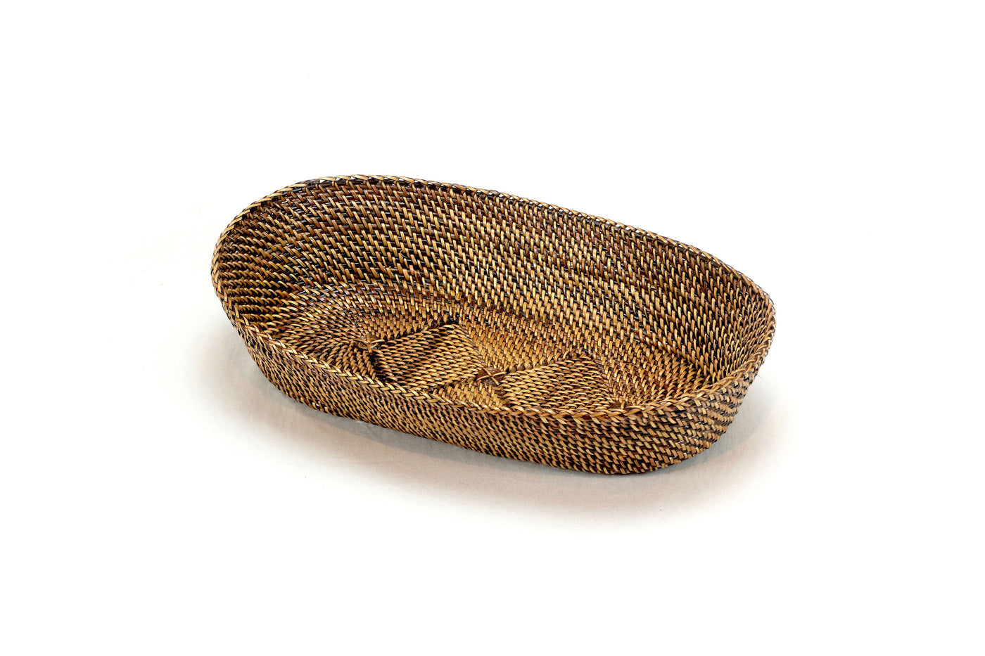 Oval Bread Basket with Braided Edge - Small