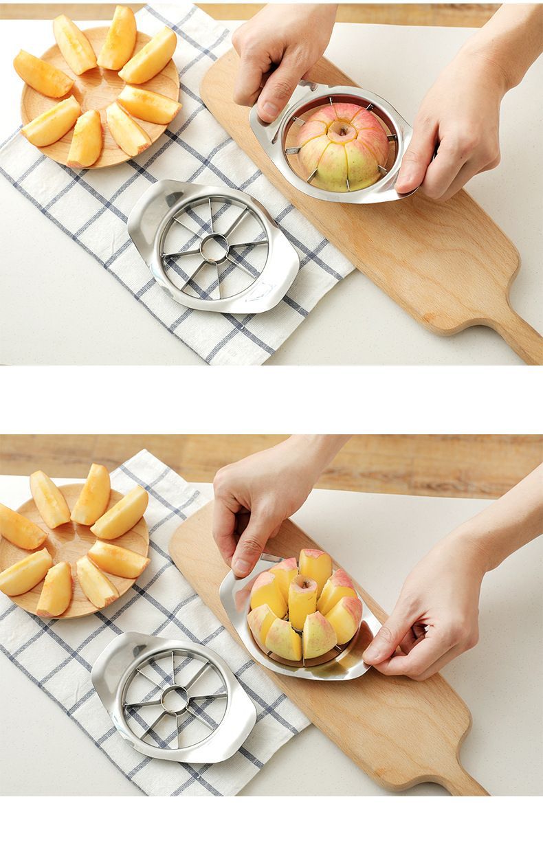 8-Blade Fruit Slicer in Action