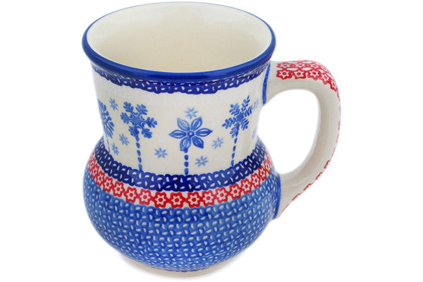 Polish Pottery 15 oz Mug Winter Sights UNIKAT