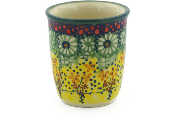 Polish Pottery 3 oz Tumbler Sunshine Grotto UNIKAT