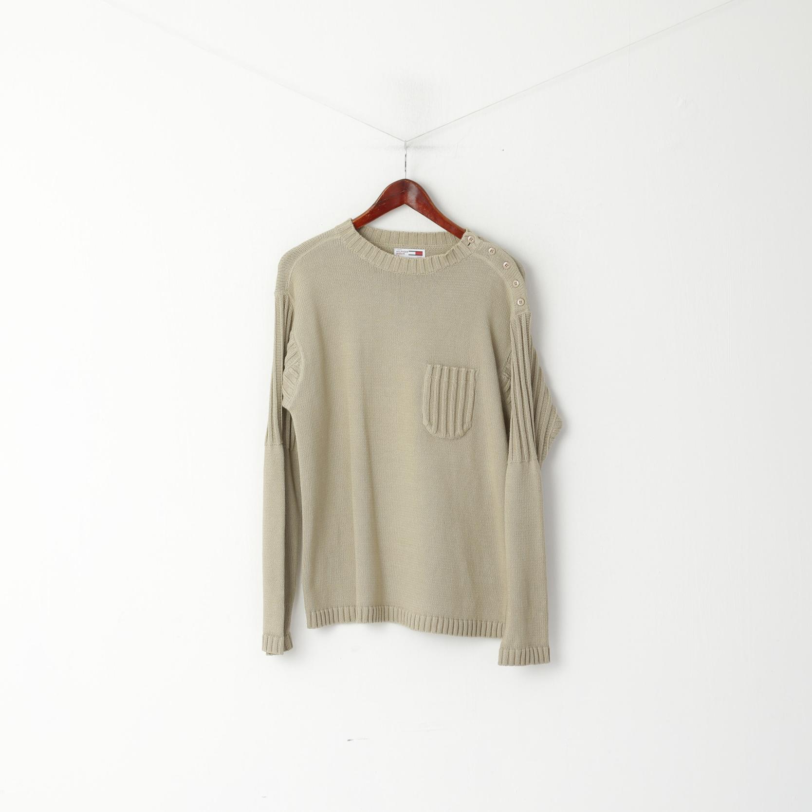 beige tommy hilfiger sweater
