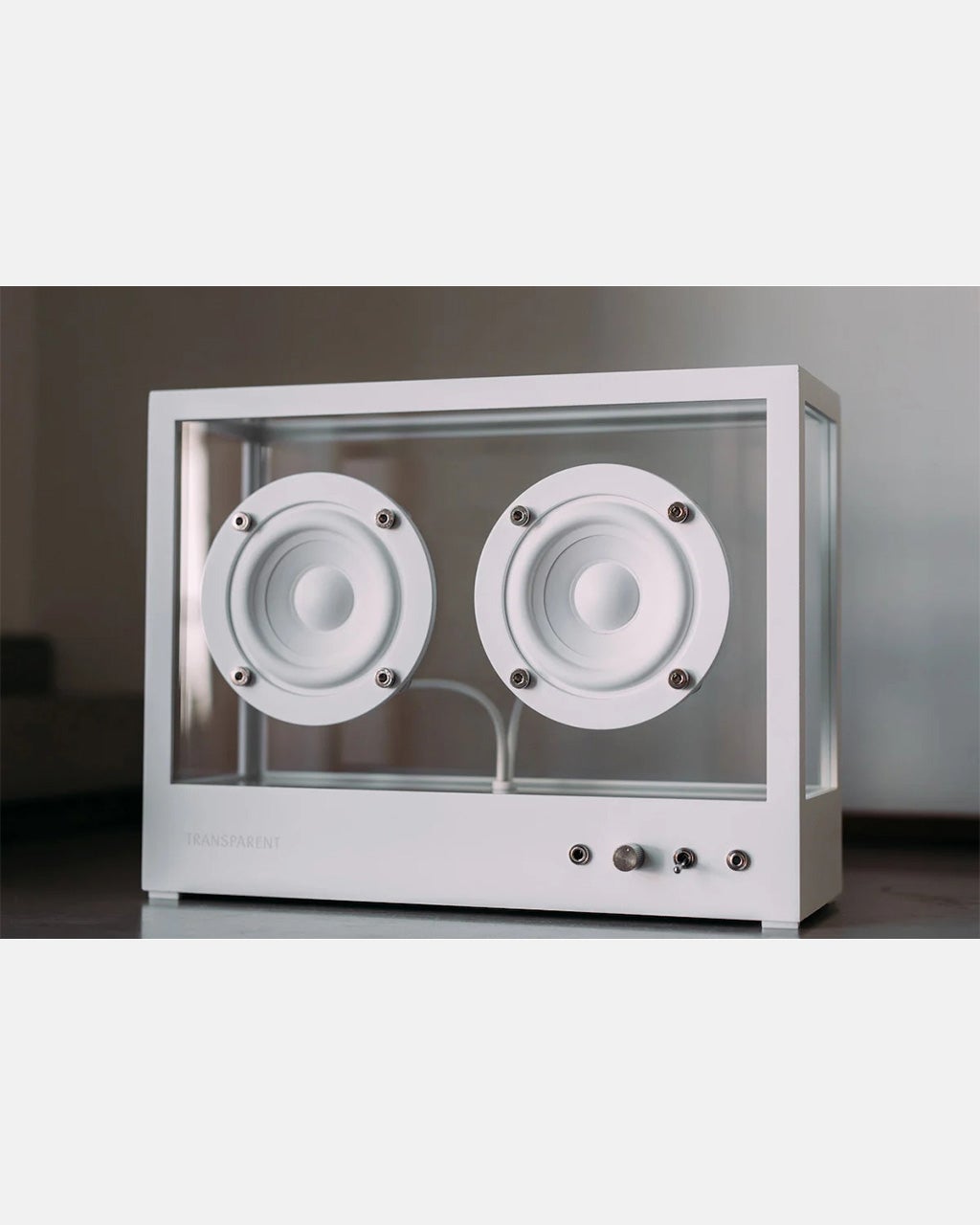 Small Transparent Speaker White