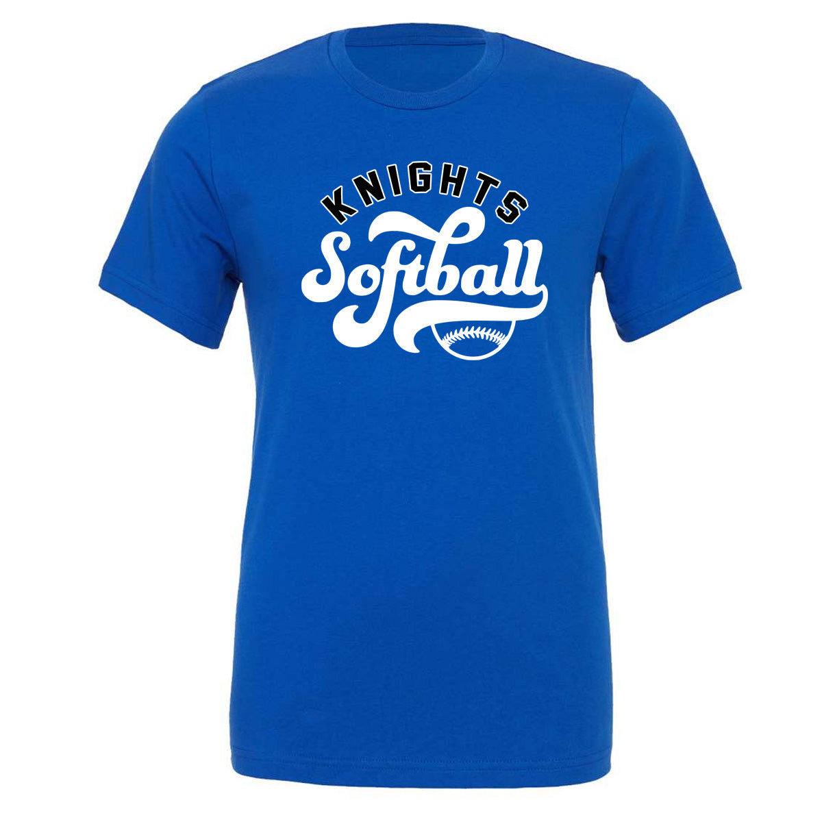 Windsor - Knights Softball Bubble Script - True Royal (Tee/DriFit/Hoodie/Sweatshirt)