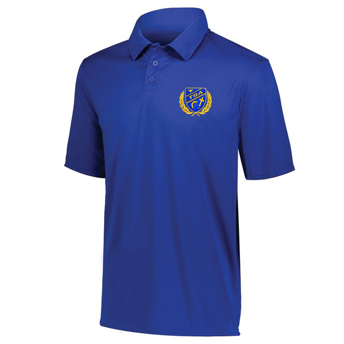 Tattnall - Youth DriFit Moisture Wicking Polo with Crest - Royal (5018)