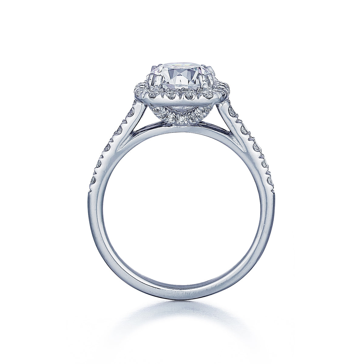 Barmakian Diamond Halo Engagement Ring