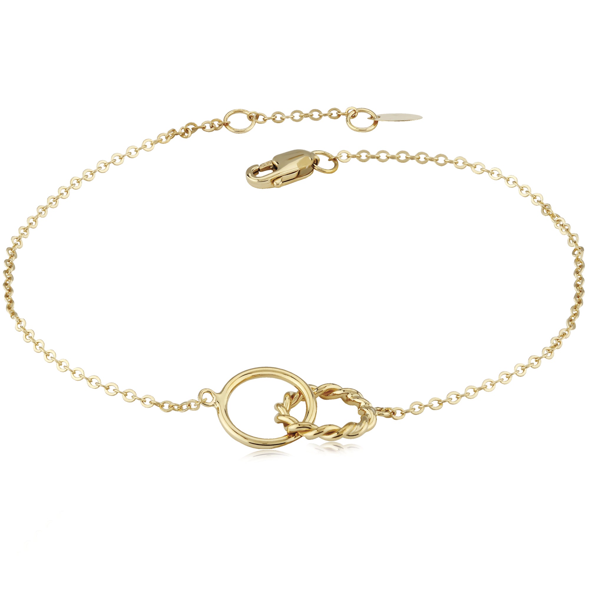 Yellow Gold Open Rings Bracelet