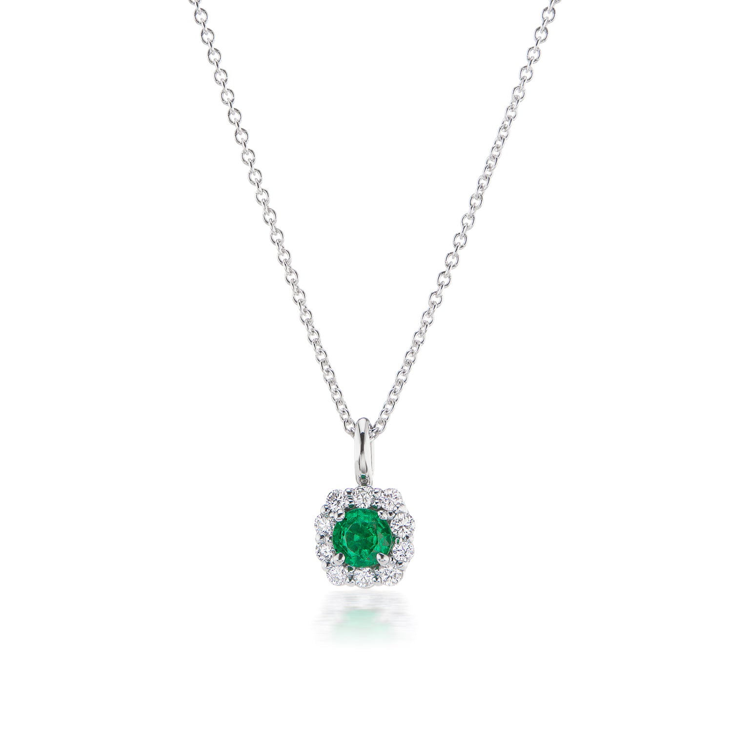 Emerald and Diamond Pendant