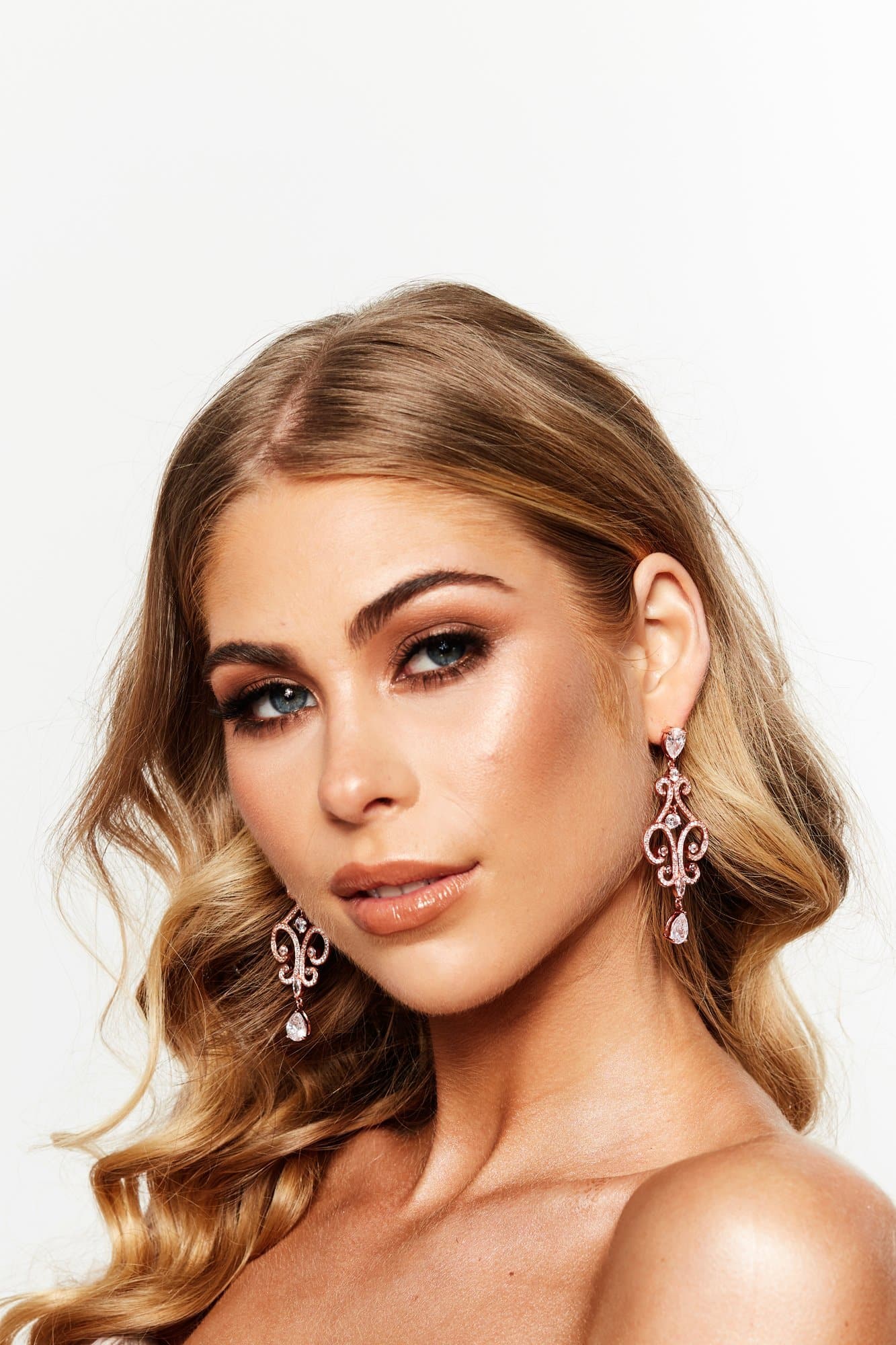 Glazori Harper Crystal Teardrop Earrings