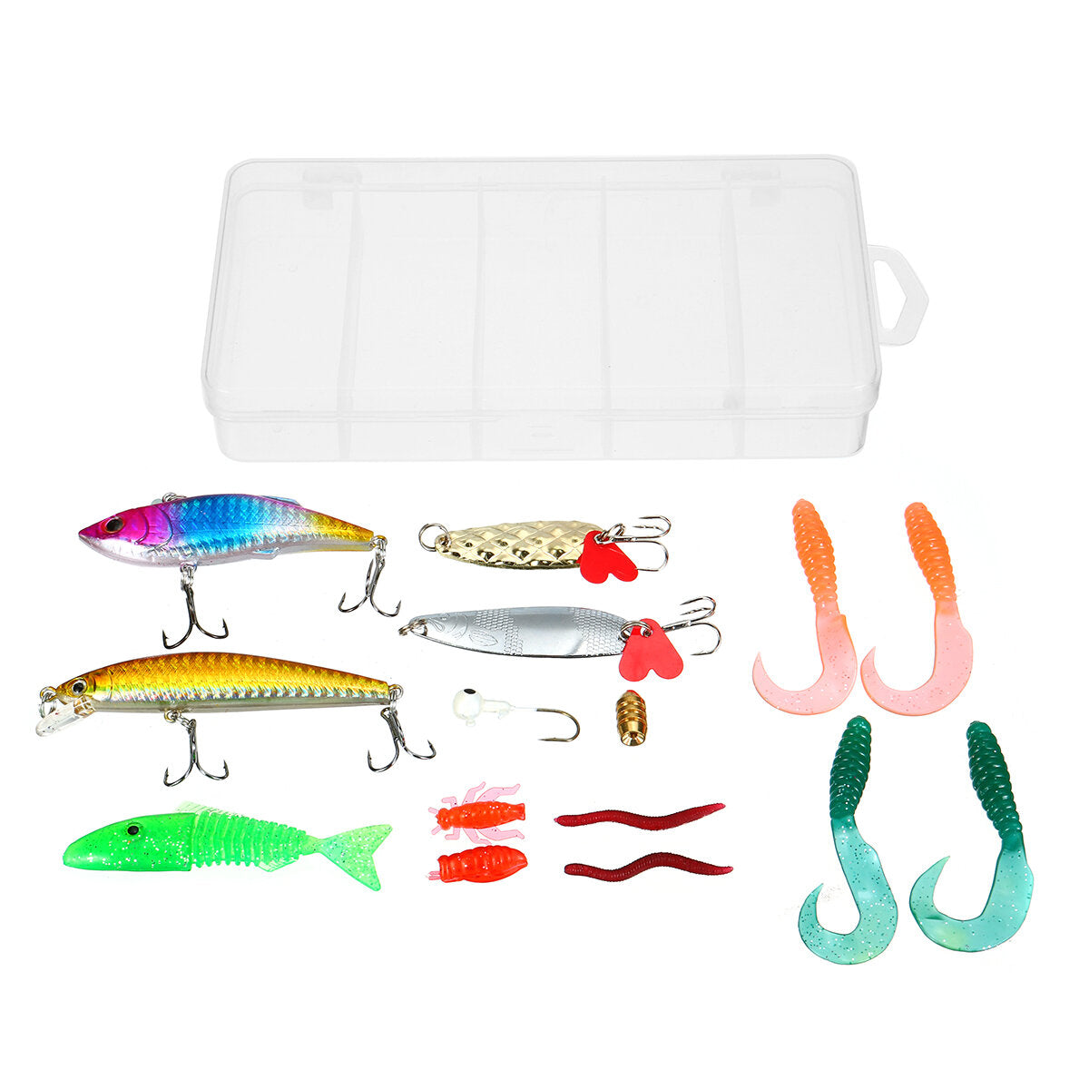 18/20/22/28/29/33 Pcs Fishing Lure Set Fish Bait And Fish Hook Set Multifunctional Fishing Accessories With Box