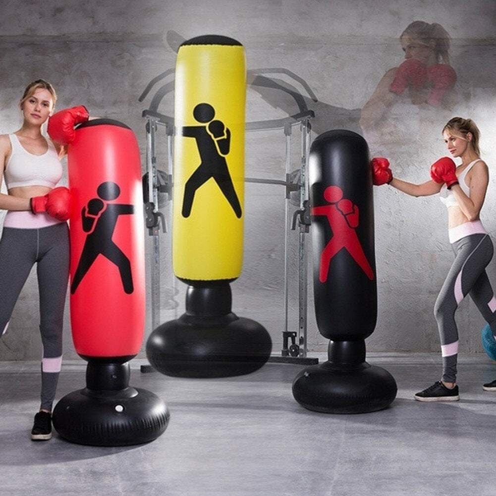 Boxing Tumbler Vertical Inflatable  PVC Thickening Boxing Pillar Column Punching Bag Fitness Sport