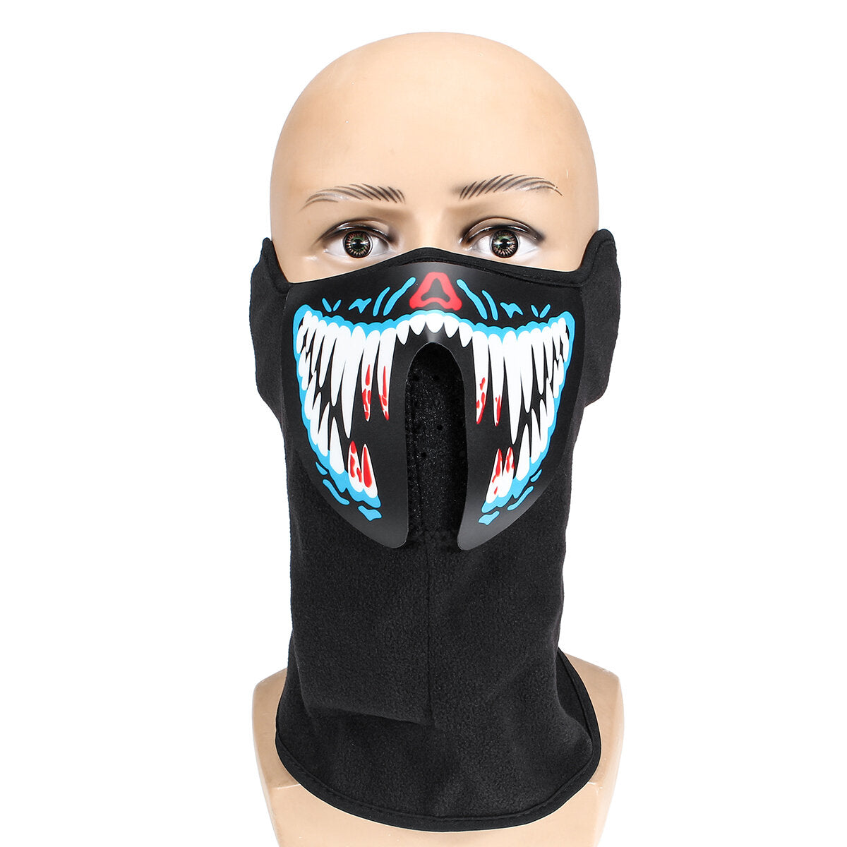 LED Luminous Voice Control Face Mask Sun Protection Cycling Face Scarf Party Dance Mask Balaclava