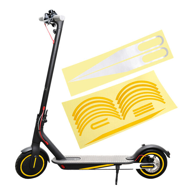 Electric Scooter Reflective Stickers Waterproof Warning Sticker Tape Decals for Mijia M365 Electric Scooter Accessories