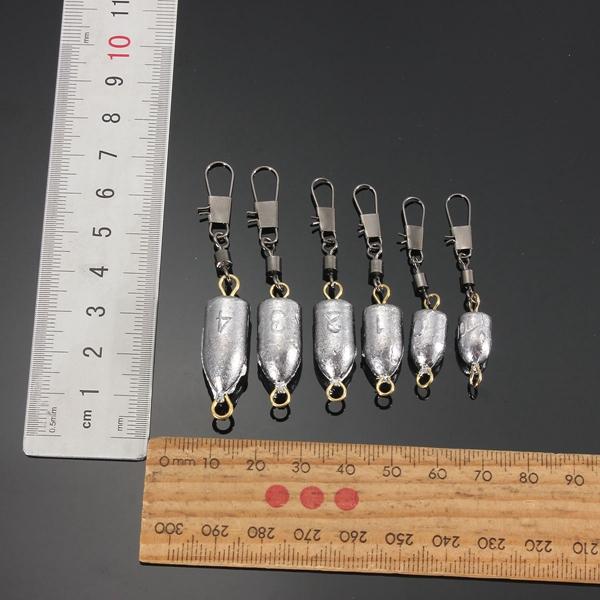 Fishing Sinker Fishing Rolling Swivel Sea Fishing Lead Weights Sinkers with Snap Swivels