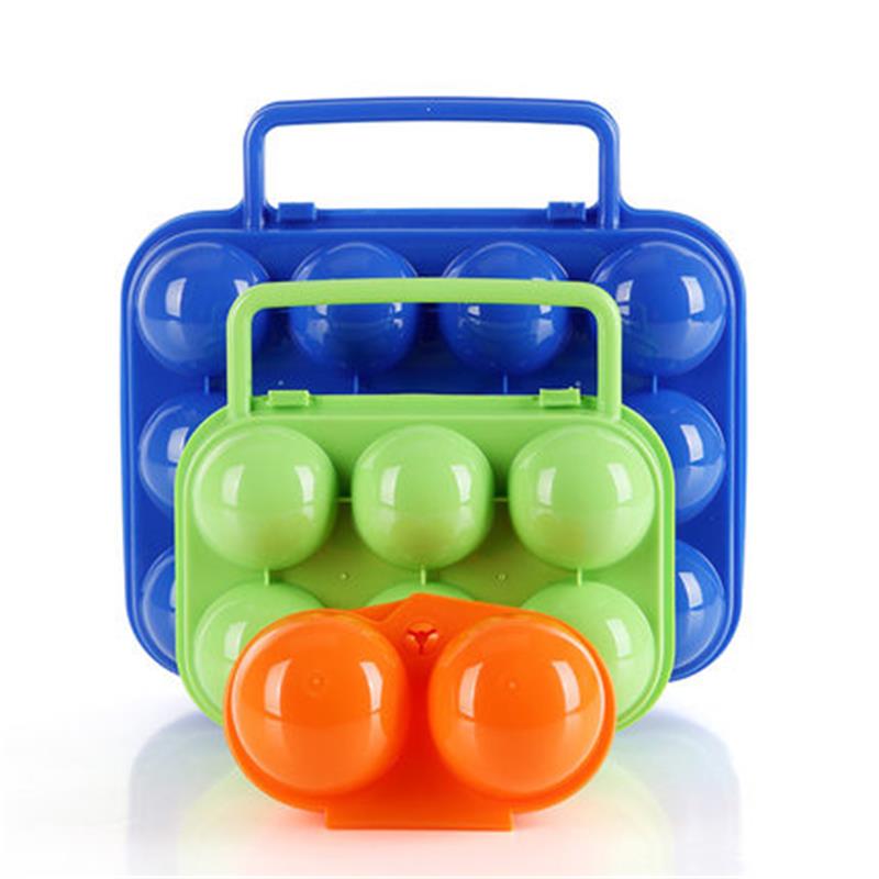 Outdoor Camping Hiking Picnic kitchen For  Portable storage Case holder Plastic Container Convenient Two Eggs Box