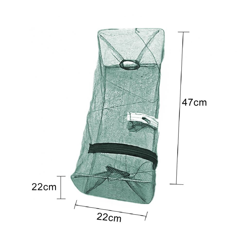 Foldable Nylon Fishing Net Crab Fish Crawdad Shrimp Minnow Bait Trap Drift Cage