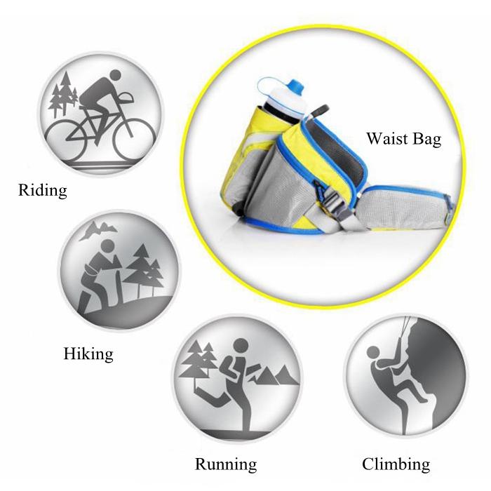 Waist Bag Camping Belt Water Bottle Waist Pack Sports Bicycle Fanny Pack For Men And Women Ultralight