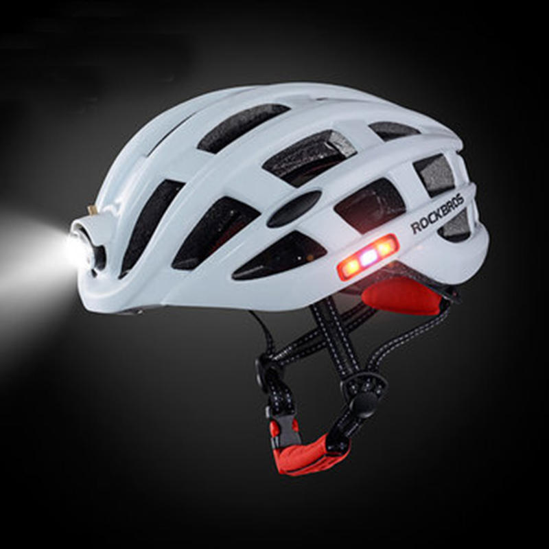 400 Lumens 3 Modes Cycling Helmet Waterproof Ultralight Helmet Intergrally-molded Mountain