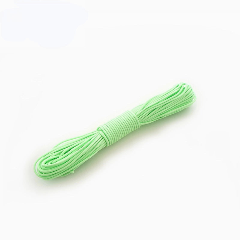 5 Meters Luminous Paracord 550 Parachute Cord Lanyard Rope Mil Spec Type III 7 Strand Climbing Camping Survival Equipment