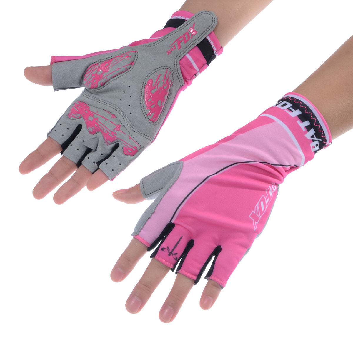 Cycling Half Finger Gloves Anti-slip Shock Absorbing Breathable Elasticity Bike Gloves for Women Men