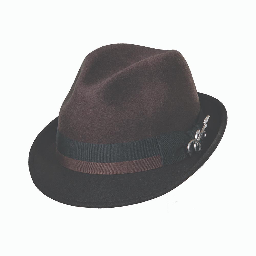 Bogart Wool Felt Fedora with Guitar Pin - Carlos Santana Hats