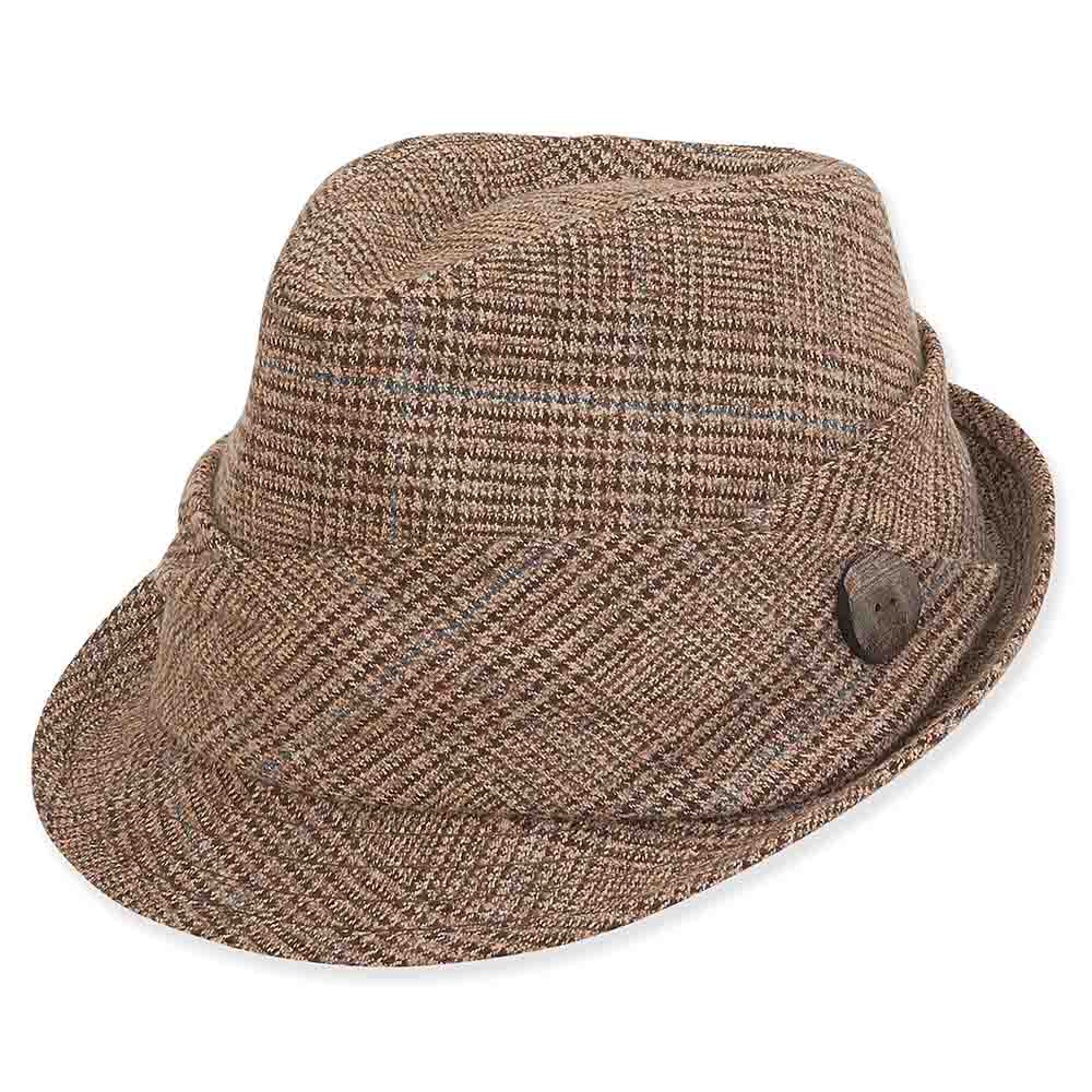 Plaid Fedora with Button Accent for Fall - Adora Hats?