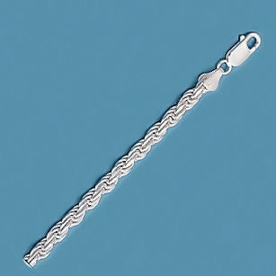 4mm Italian Triple Rope Chain 925 Sterling Silver, 20 inches