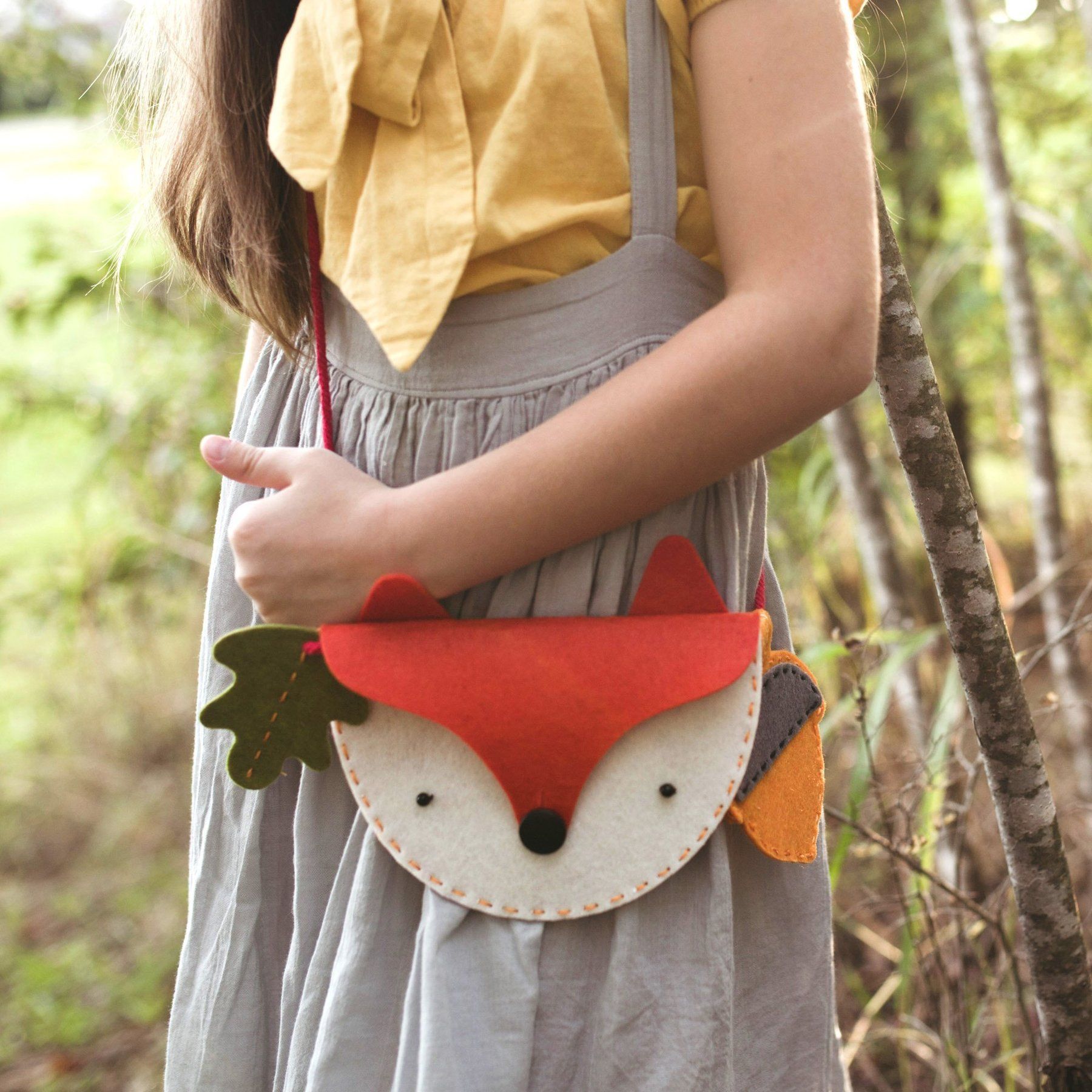 DIY Woodland Fox Felt Bag Set